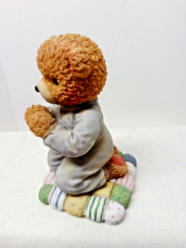 Vintage UG Collectible Resin Ceramic Teddy Bear Kneeling Praying 7"Tall Figurine - Picture 7 of 9
