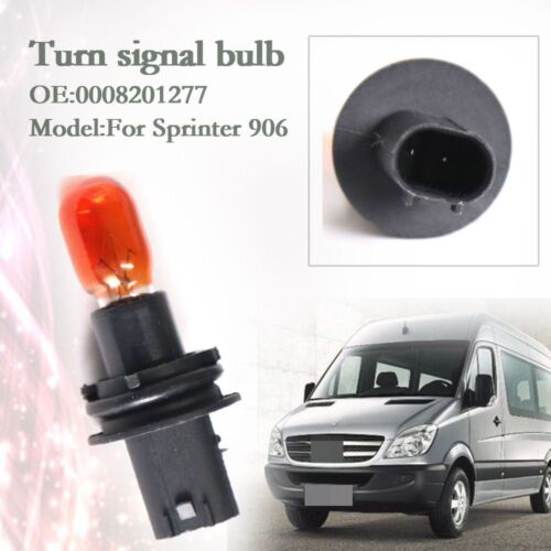 2Pcs fit for Mercedes Sprinter Wing Mirror Indicator Repeater Lamp Bulb & Holder - Picture 3 of 7