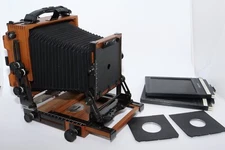 Shen-Hao HZX45-IIA Wood Field View Camera, Black Walnut, (2) film holders. Bds.