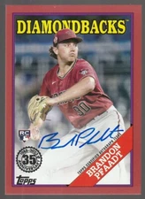 BRANDON PFAADT - RC - ON CARD AUTO - RED/25 - 2023 TOPPS UPDATE - 88BAU-BRF