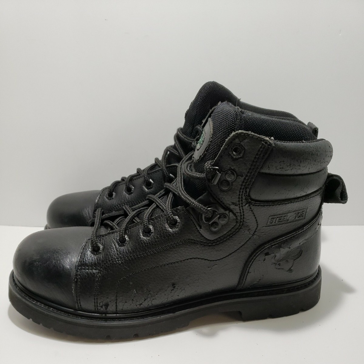 Texas Steer Steel Toe Work Boots Black Flexcore Oil  display picture 1
