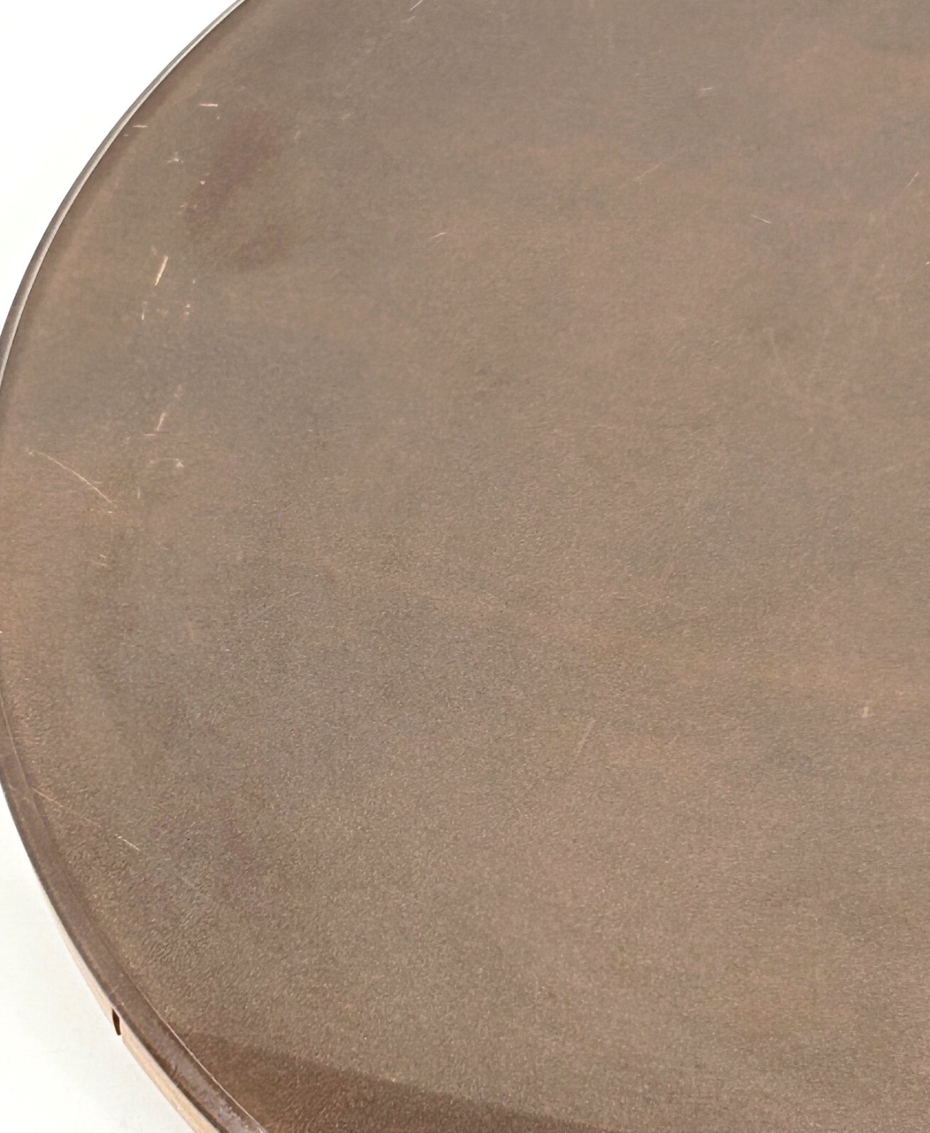 VINTAGE Ethan Allen American Tradition Wood Formica Lazy Susan w/ Glass Top 20"