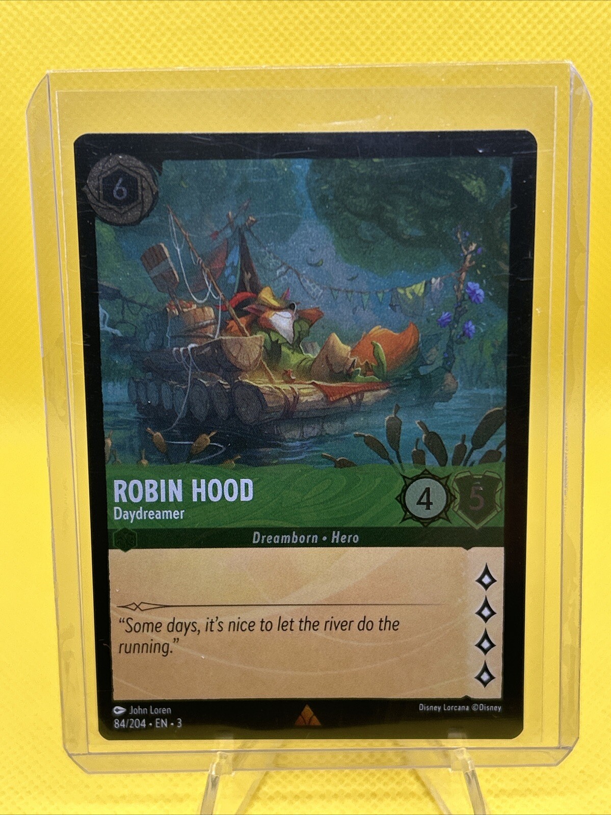 Disney Lorcana Robin Hood Daydreamer Cold Foil Into The Inklands 84/204 NM