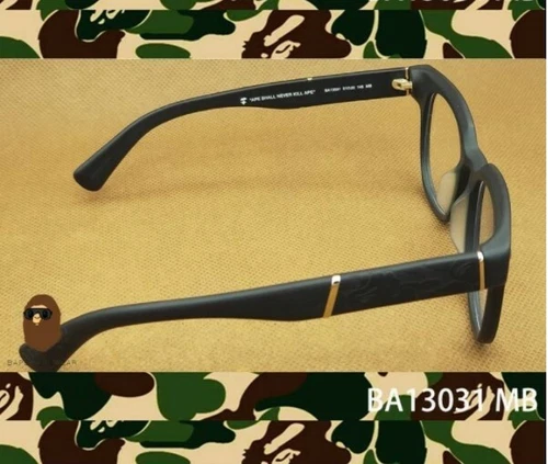 Bape BA13031 Black Gold Stripe A Bathing Ape Collection Reading Glasses Fastship