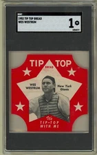 1952 TIP TOP BREAD New York Giants Wes Westrum SGC 1