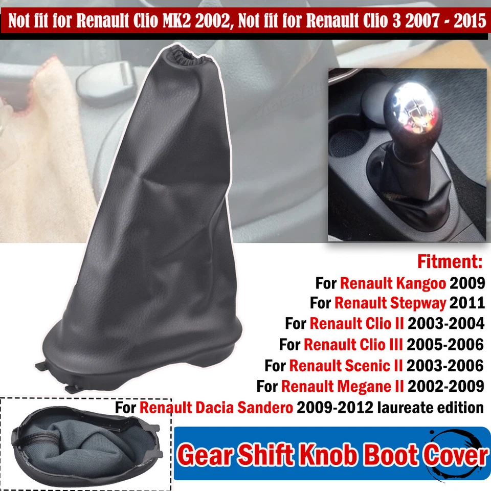 Cubierta de maletero de cambio de marchas negra para coche Renault Dacia Sandero 2009 2010 2011-2012 Foto 4 de 4