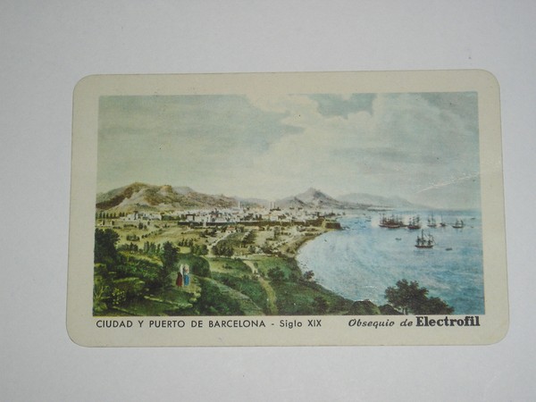 CALENDARIO FOURNIER ELECTROFIL. CIUDAD Y PUERTO DE BARCELONA 1965.(Ver descripci