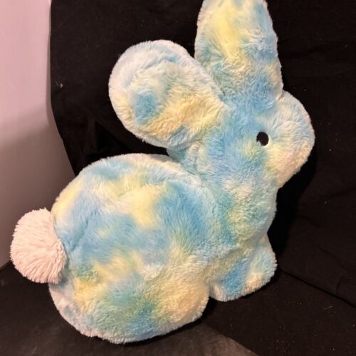 Dan Dee huge blue Easter bunny shaped rabbit pillow plush stuffed animal 16x 17” - Picture 3 of 8