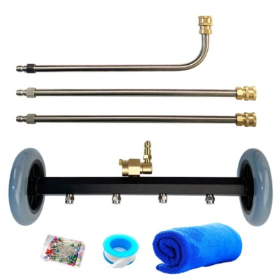 #ad 16quot; Pressure Washer Undercarriage Surface Cleaner Water Broom Under Car 4000 PSI $42.99