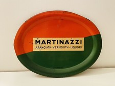 🔴 MARTINAZZI vassoio pubblicitario ovale vintage latta anni ‘50 esemplare raro