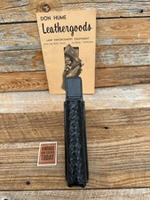 Don Hume Black Basket Open Top Leather C124 Baton Holder For Monadnock 24"