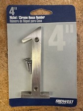 4"  1 Nickel/Chrome House Number