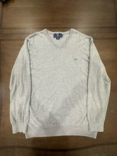 Vineyard Vines Sweater Mens Large Gray V-Neck Wool Blend Long Sleeve Pullover