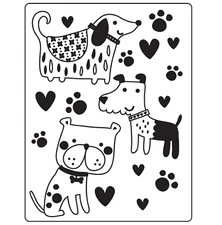 #303 Darice Embossing Folder Essentials  " DOGS " 30041360
