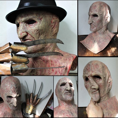 CLOWN latex JOKER MASK - BATMAN Dark Knight Robber of the bank HEATH LEDGER ART - Picture 21 of 24