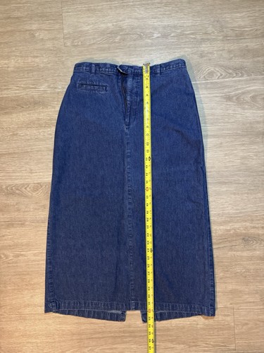 Falda Lápiz Denim Cabeza de Pato De Colección Modesta Larga Falda Vaquera 30 Pulgadas Cintura - Imagen 5 de 7