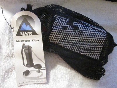MSR MiniWorks  Water Filter With Bag NEW Never Used, Made in the USA