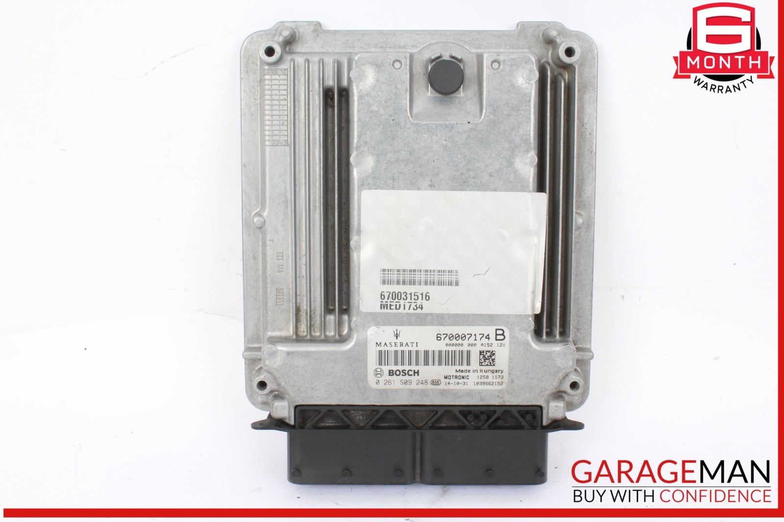 14-17 Maserati Ghibli ECU ECM Engine Computer Control Module Unit 670007174 OEM