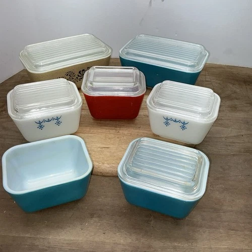 Vintage LOT OF PYREX 0502 Fridge Container With Lid Refrigerator And More