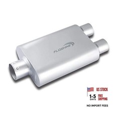 Universal Mufflers Performance Automotive Exhaust 3" in - 2.5" dual out Silver