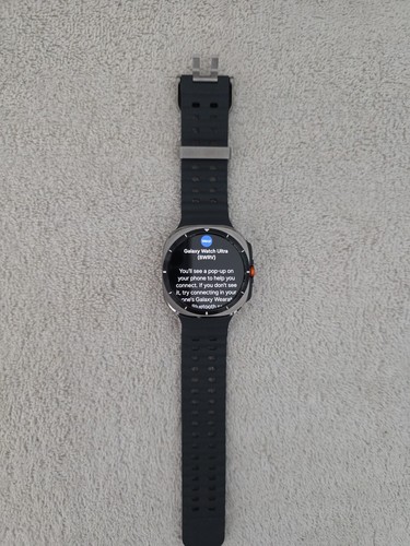 Samsung Galaxy Watch Ultra Silver Titanium 47mm mit grauem Marine Band entsperrt