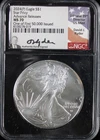 2024-P Silver Eagle NGC MS70 Ryder Signed Star Privy Advance Releases