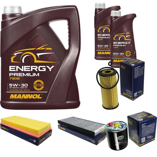 SCT Inspektionspaket 7L Mannol Energy 5W-30 FüR Mercedes A-Klasse W169 B-Klasse-image