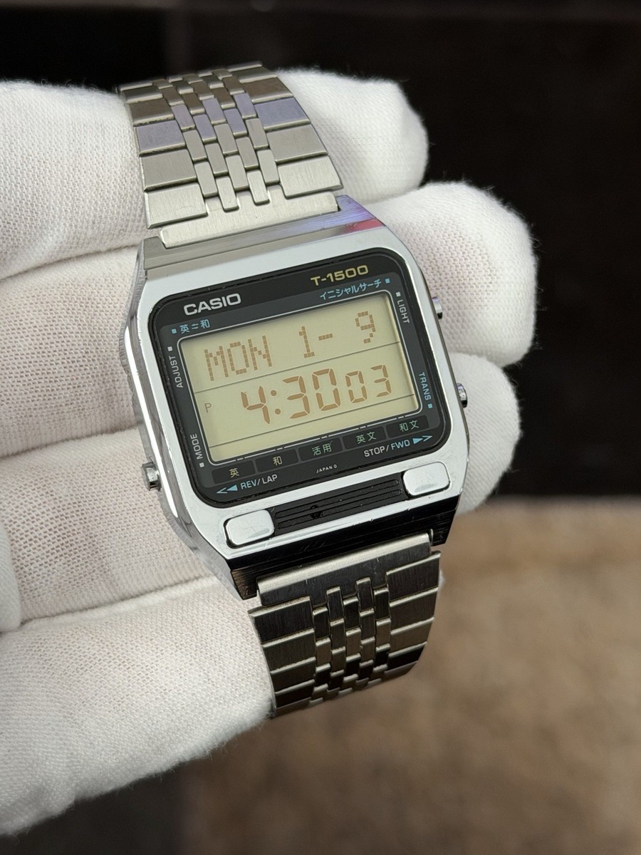 Rare Vintage Casio T-1500 Men's Digital Dictionary Watch Module