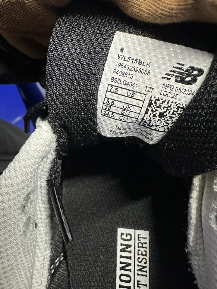 New Balance 515 Womens Black Suede Mesh Athletic Running Shoes UK 5.5  - Image 4 of 4