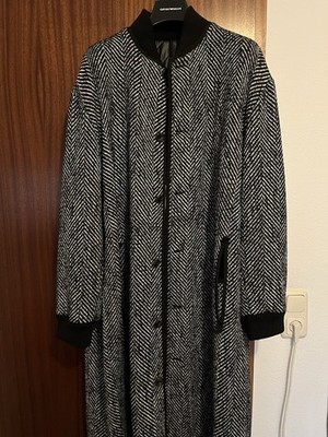 Emporio Armani Mantel  Jacke NEU Gr. 50 Original Schwarz Weiß Zum Wenden