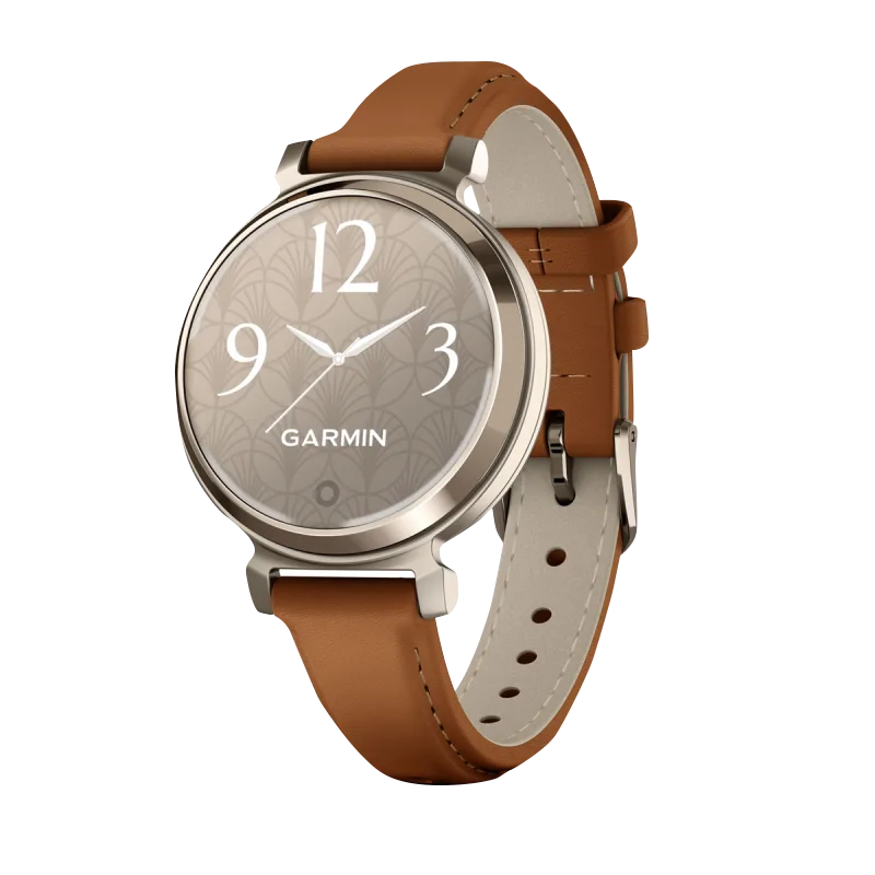 Garmin Lily 2 Classic Cream Gold with Tan Leather Band Smartwatch Garmin Lily 2 Classic Cream Gold with Tan Leather Band Smartwatch