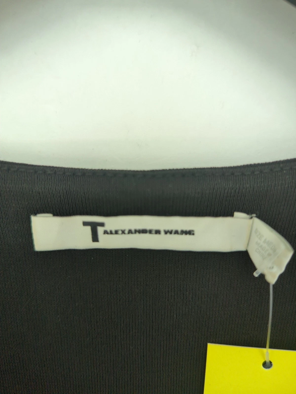 Alexander Wang Abito Donna Midi M Nero Viscosa con Poliammide A Line