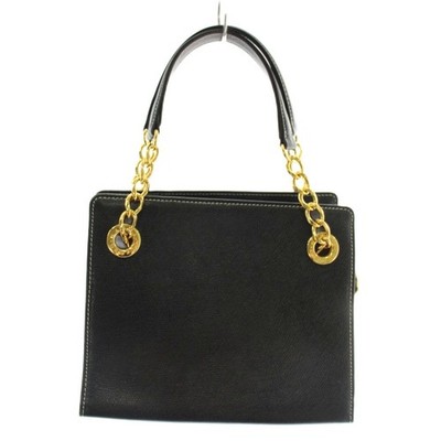 YUKIKO HANAI Handbag Tote Leather Chain Black /XZ □GY99 Ladies | eBay