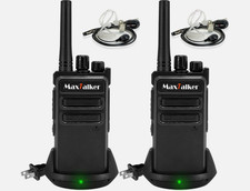 Radios FM Walkie Talkies Long Range: MaxTalker MT-5X Rechargeable 2 Pack