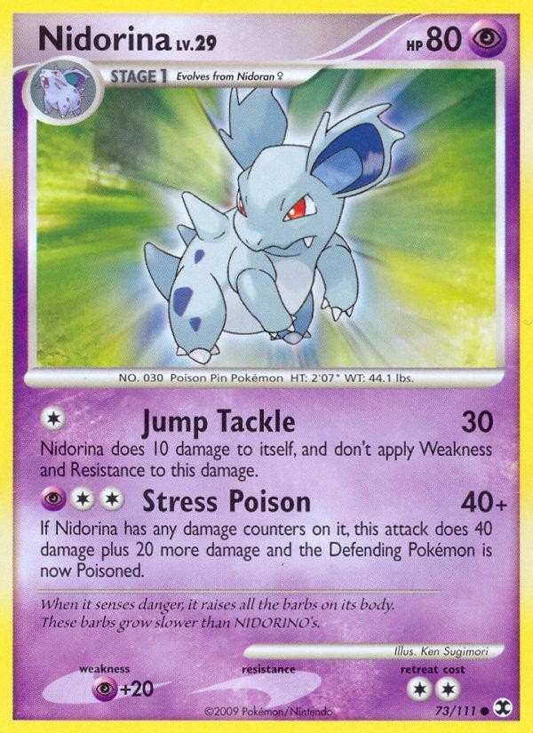 Pokemon Nidorina (73/133) Rising Rivals MP REVERSE HOLO