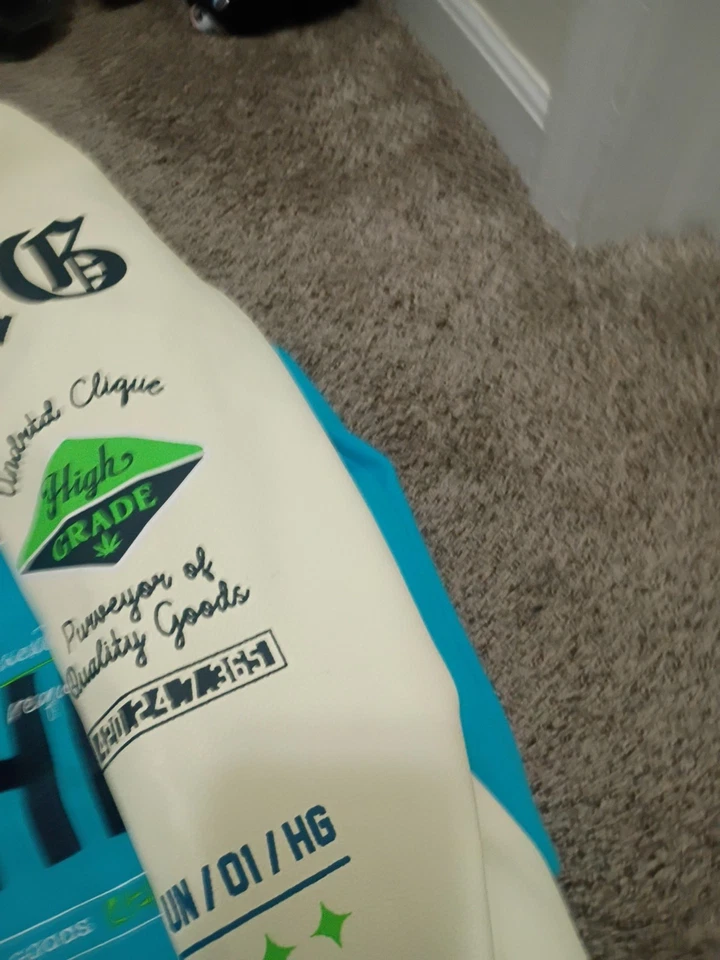 Chaqueta de camarilla azul/blanco Letterman de alta calidad Cultivators Undrtd nueva Foto 3 de 4