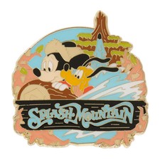 Japan Tokyo Disney Resort Pin badge Splash Mountain Mickey Pluto