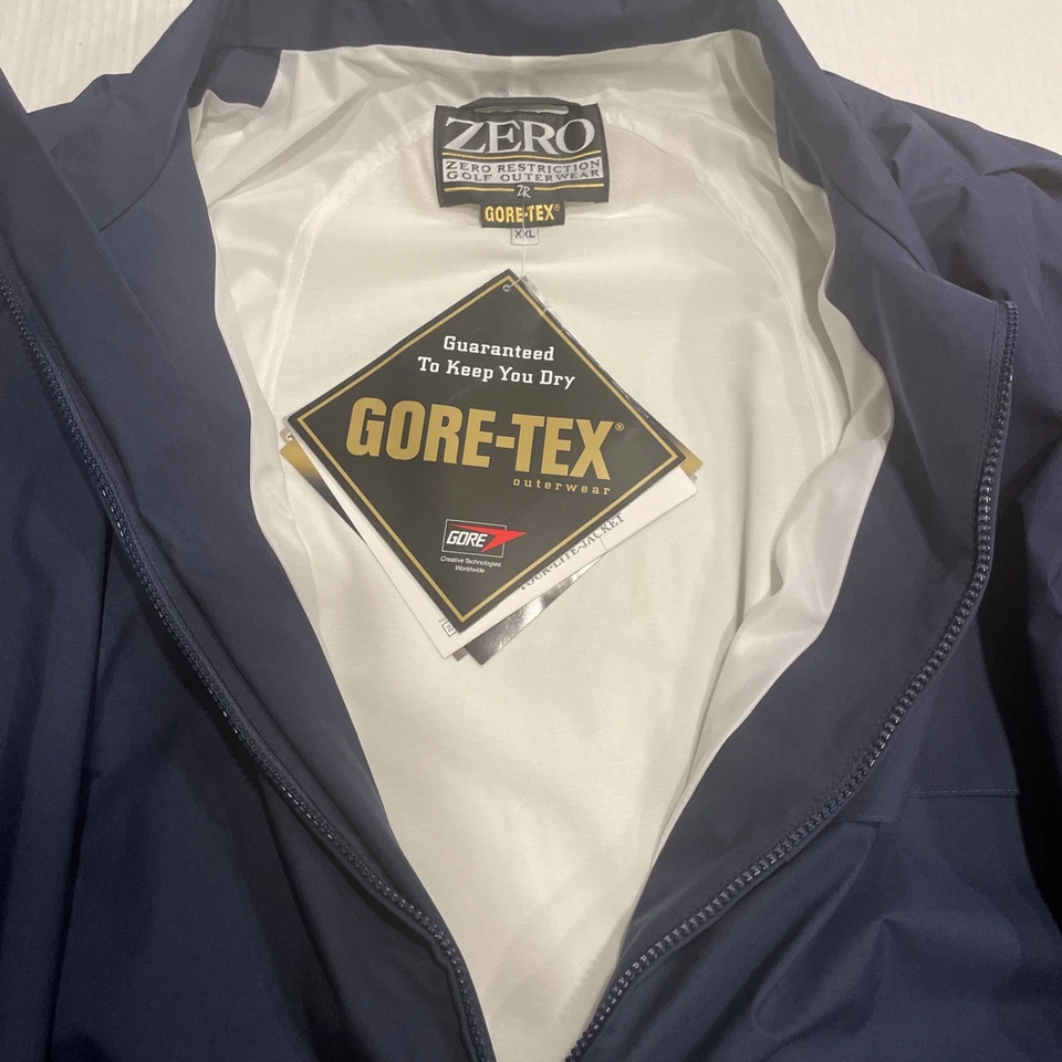 Zero Restriction Jacket Mens 2XL Navy Blue Gore-Tex Waterproof Golf USA Made - Image 2 of 4