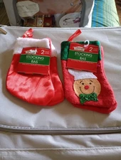 Christmas House Stocking Bags Set Of 2