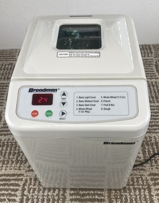 Breadman TR-440 Automatic Bread Maker 1.5 Lb Loaf Homemade Bread Machine