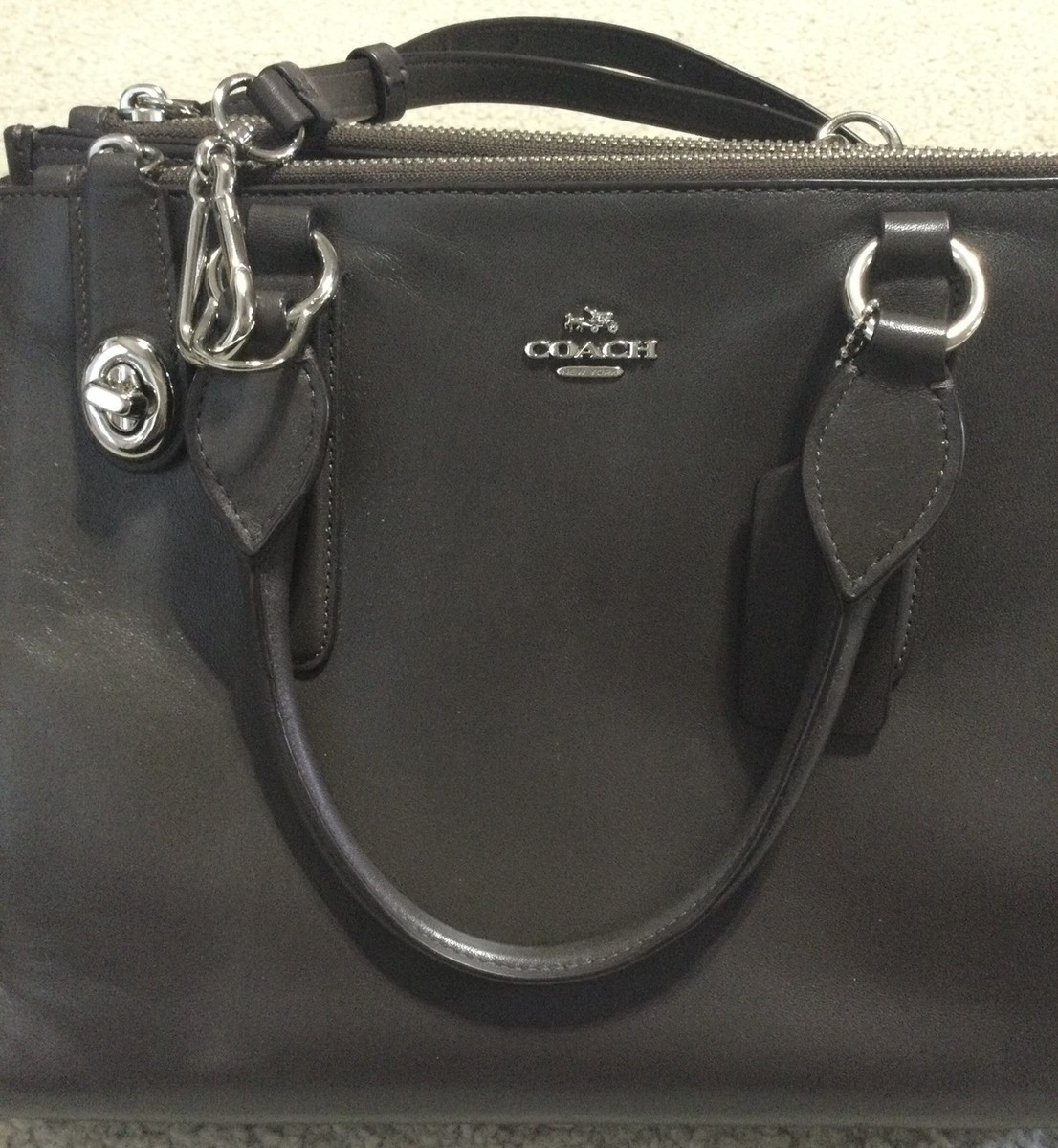 Coach Smooth Leather Crosby Carryall Purse | eBay