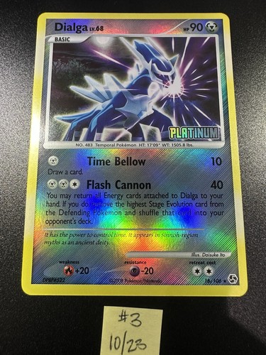 2008 Pokemon Dialga 16/106 Burger King Promo Stamped Platinum Reverse Vintage 3
