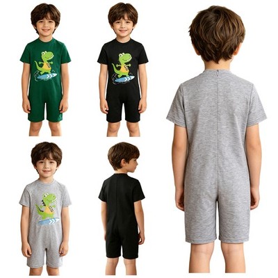 Kids Romper Costume Jumpsuit Casual Sleepwear Outfit Boys Anti-strip Bodysuit