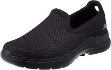 Image of Skechers GOwalk 6 Motley Men's Slip On Shoes Black UK 10 BNIB Walking Trainers
