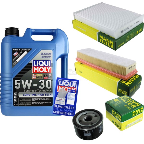 Mann Inspektionspaket 5L Liqui Moly Longtime 5W-30 FüR Dacia Dokker Lodgy 1.6-image