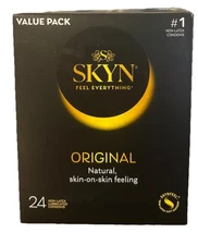 SKYN Original Lubricated Non Latex Condoms 24 Count Exp 10/2029