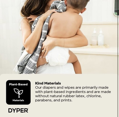 DYPER Baby Diapers Hypoallergenic Cloth Alt Day & Overnight Protection Size 3 - Picture 5 of 7