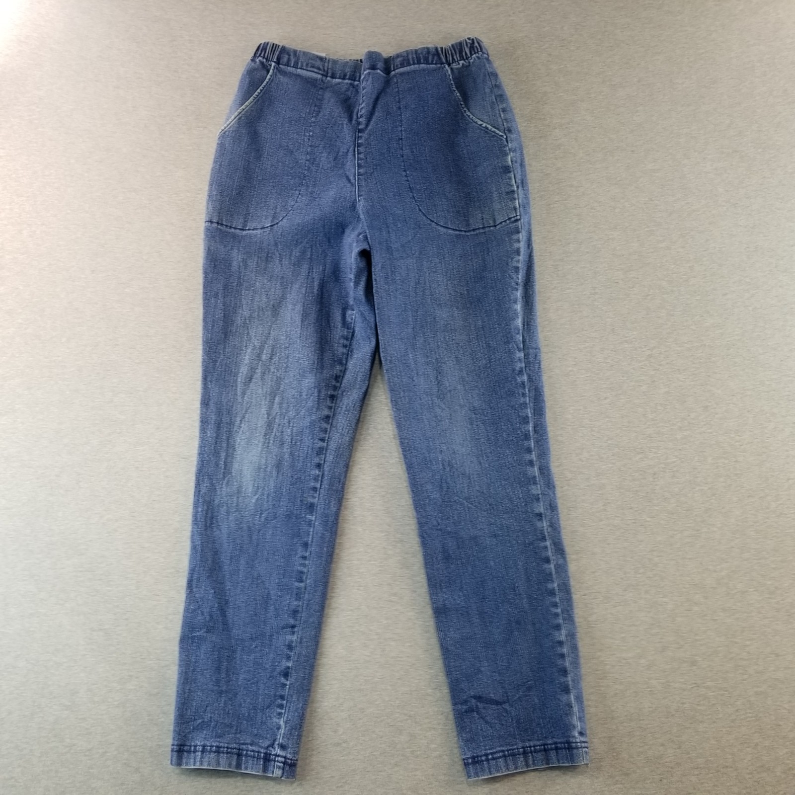 Croft & Barrow Jeans Womens Sz Med Short Pull On Stretch Waist Med Wash Normcore