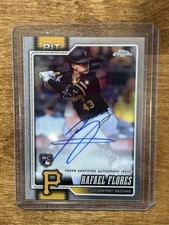 2026 Topps Chrome Rafael Flores On Card Autograph #RA-RF Pirates Rookie Card. rookie card picture