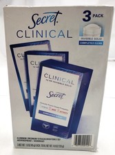 Secret Clinical Invisible Solid Deodorant, Completely Clean, 1.6 Ounce 3 Count 